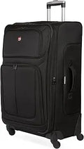 SwissGear Sion Expandable Softside Luggage, Black, Large Checked 29-Inch