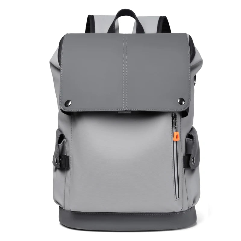 PU Leather Waterproof Men's Laptop Backpack Large Computer Backpack for Business Urban Man Backpack USB Charging