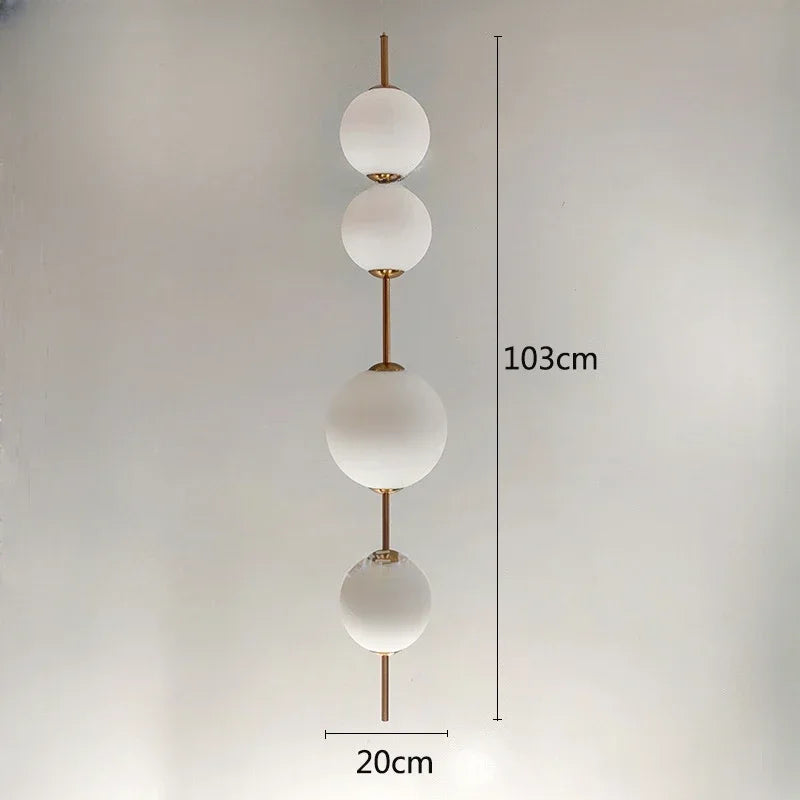 Modern Designer LED White Glass Beads Pendant Chandelier Cafe Bar Bedroom Kitchen Round Ball Hanging Lighting Fixture Home Decor