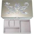 Watch Box Jewelry Organizer Daily Storage Handmade Tribal Dragon Design Metallic Silver
