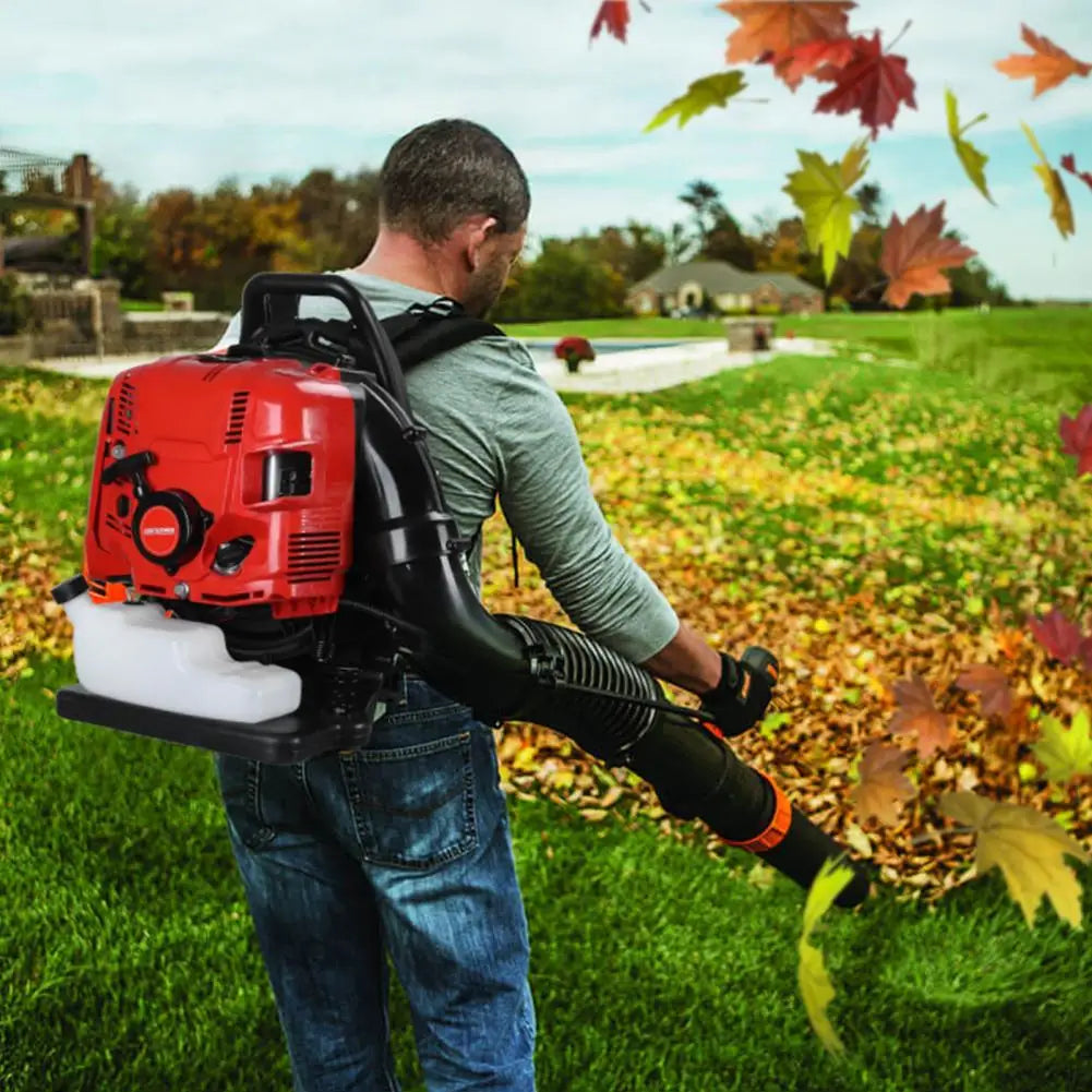 75.6CC 4-Stroke Backpack Gas Leaf Blowers Gas Powered Snow Blower Up to 900 CFM and 210 MPH, Variable Speed,Cruise Control Tools