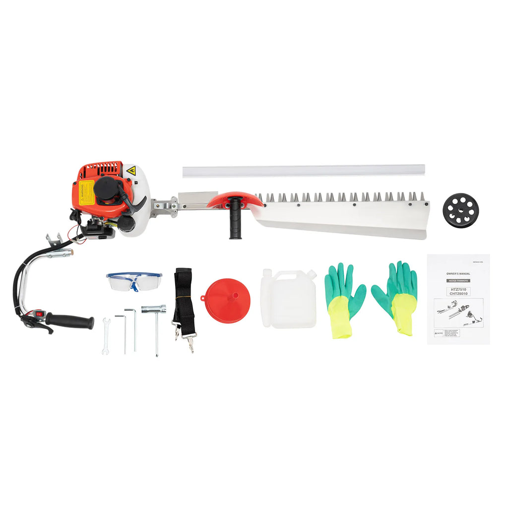 Gasoline Hedge Trimmer, 2 Stroke Cordless Anti-Vibration Garden Bush Trimmer Tool for Yard Garden Lawn Shrub Tree Branch Cutting