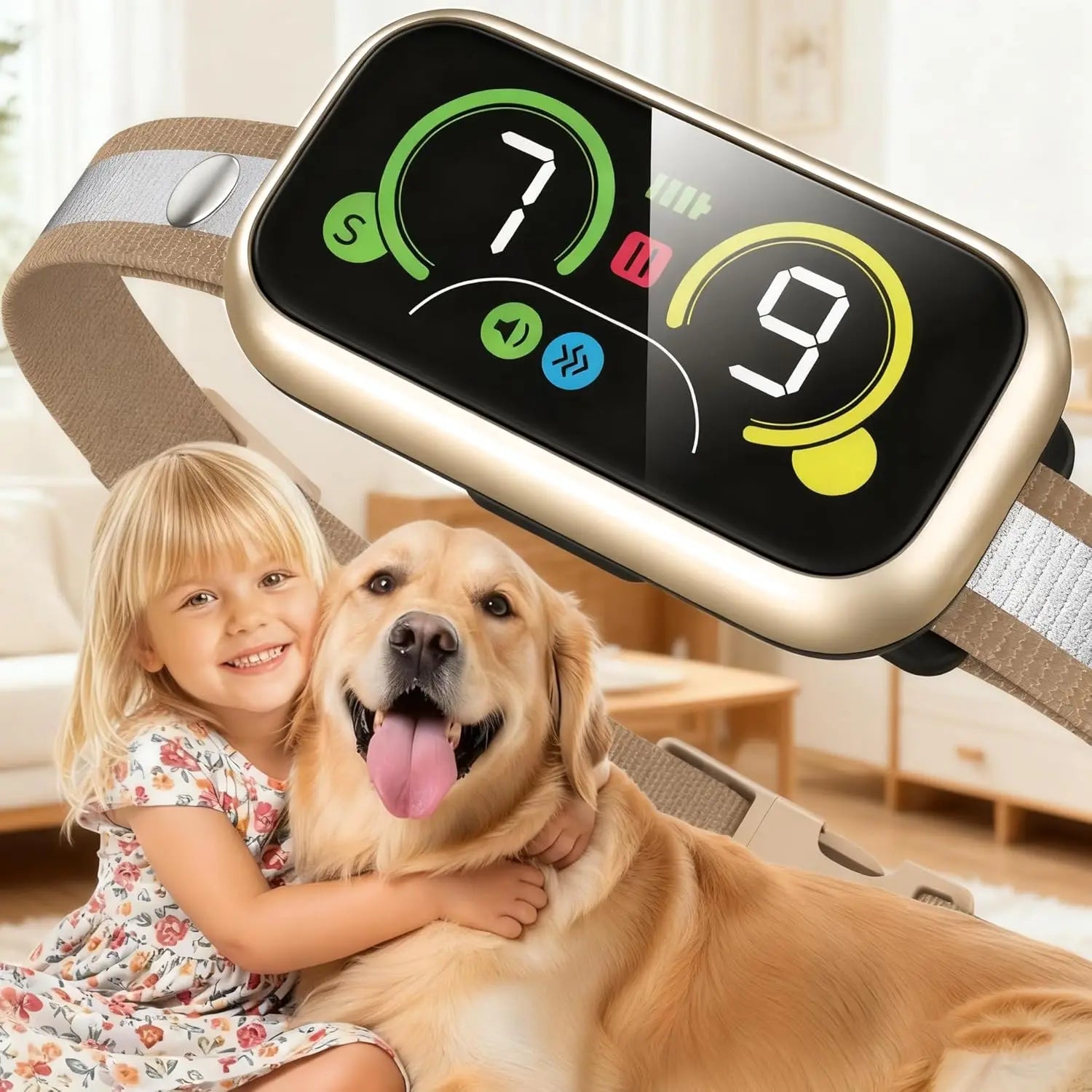 Smart Dog Bark Collar with 4 Modes, Adjustable Sensitivity for All Sizes, IP67 Waterproof Indoor Outdoor Use