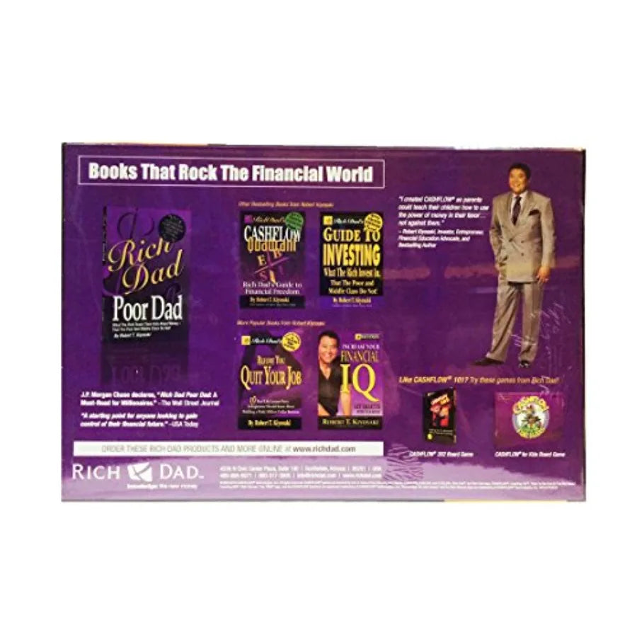 Rich Dad Cashflow 101 and 202 Board Game Bundle for Financial Education with Colorful Design and Durable Materials