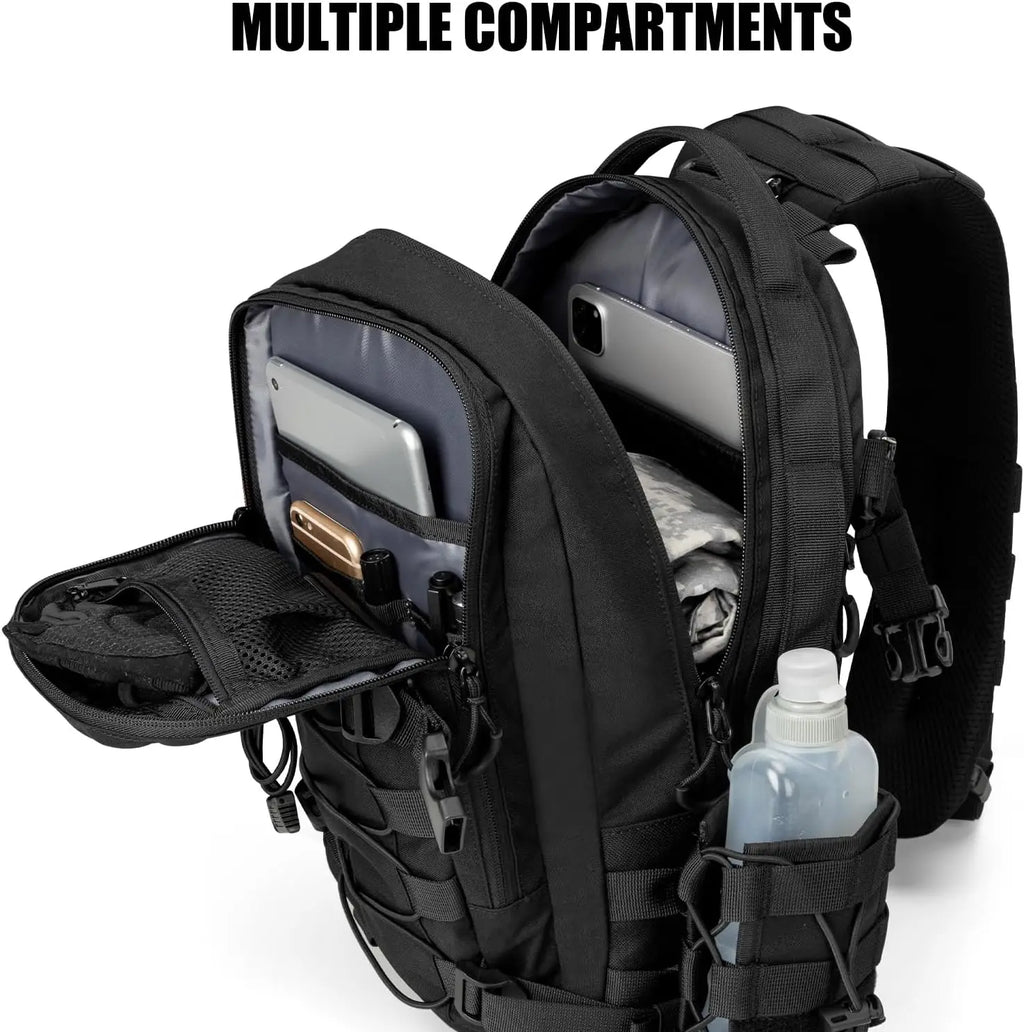 Tactical Sling Bag for Men: Everyday Carry Gear 12L EDC CCW Concealed Carry Sling Bag 2-in-1 Shoulder Bag Backpack