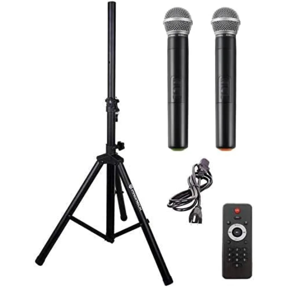 12 Portable Wireless 12-Inch 500 Watt Powered Dj/PA Speaker Rechargeable Karaoke System with Bluetooth