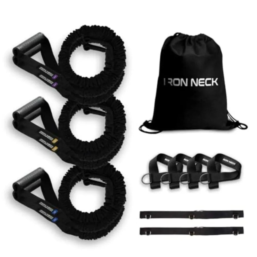Shoulder Resistance Band System – 3 Level Rehab & Performance Kit with Door Belts & Anchors – 5lb, 10lb, 25lb Bands – Shoulder P