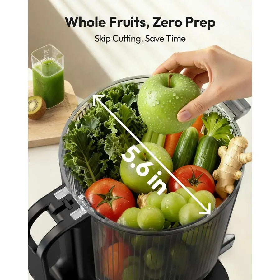 Press Juicer Machines, 5.6 Wide Feed Chute Juicer Machines with 400W, Slow Masticating Juicer for Whole Fruits amp Vegetables, H