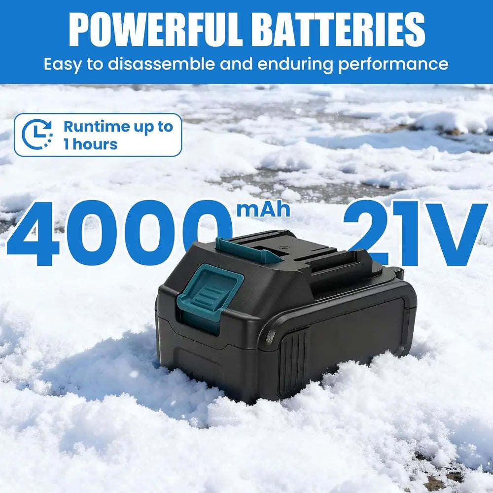 Cordless Snow Shovel, Electric Snow Blower, 26FT Throw Distance, Battery Snow Thrower, Winter Snow Removal Tool for Home, Yard a