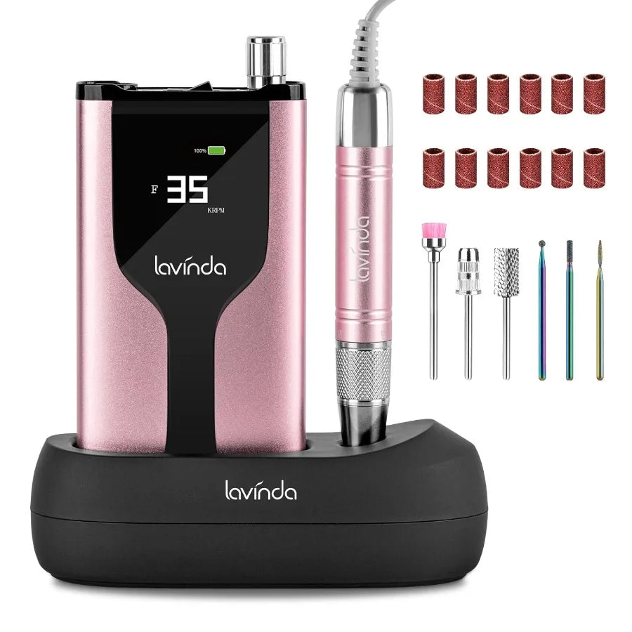 Professional Rechargeable Nail Drill Machine Cordless 35 000RPM Skyspace Brushless Nail Drill Portable Electrical Nail File for