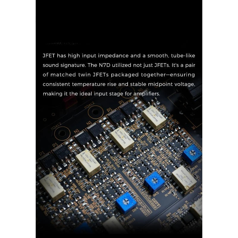 N7 (DAC Edition) Class-A Headphone Amp and USB DAC, Pre-amp, Pure Class-A Fully-Discrete Fully Balanced, 6.35mm/4.4mm, Twin