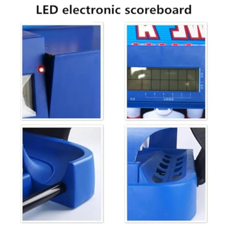 Electronic Bowling Alley Game with Automatic Reset Lighting Simulation Sound Effect Foldable Indoor Family Game for and Adults