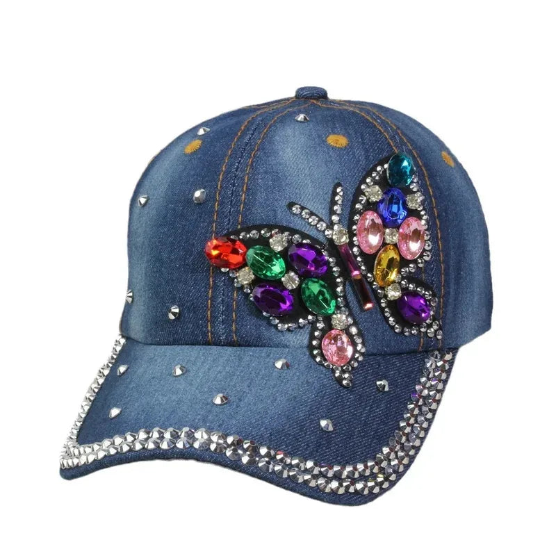 Wholesale Denim Baseball Caps Bling Rhinestone "TAKE ""LOVE" Heart  Snapback Hat A Dozen 12 pieces Mixed order