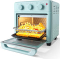 Retro Air Fryer Toaster Oven Combo, 16QT, Blue, Bake, Toast, Air Fry, Rapid Heating