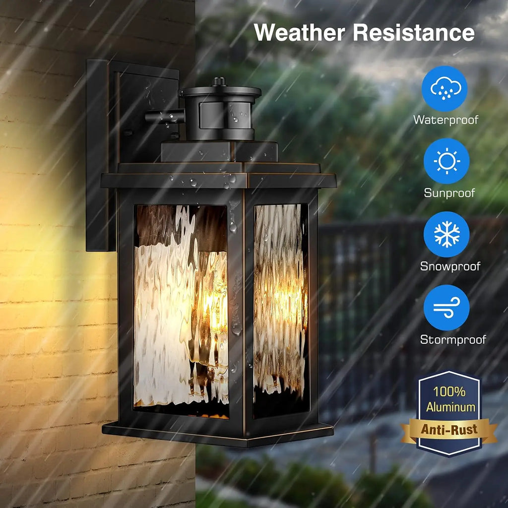 Motion Sensor Outdoor Light Wall Mount, Dusk to Dawn Exterior Light Fixture,100%Rustproof Aluminum Waterproof Outdoor Wall Light