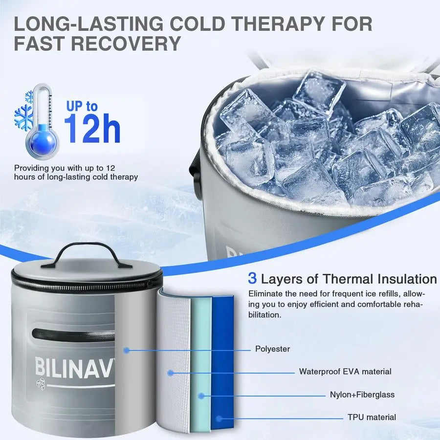 Therapy Machine, Portable Ice Therapy Machine for Knee After Surgery with Programmable Timer amp Flow Rate, Quiet Pump, Knee Pad