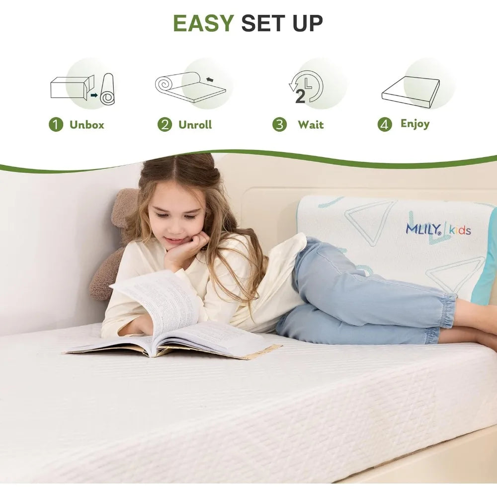 6-Inch Twin Memory Foam Mattress in a Box, Medium Firm for Kids Bed or Bunk
