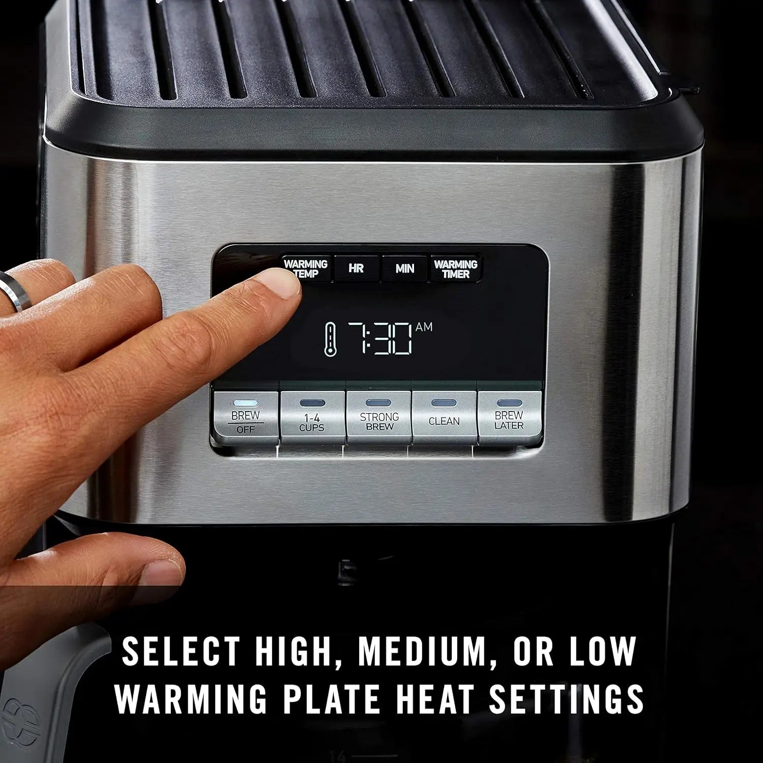 Coffee Maker, Programmable Coffee Machine with Glass Carafe, 14 Cups, StainlSteel