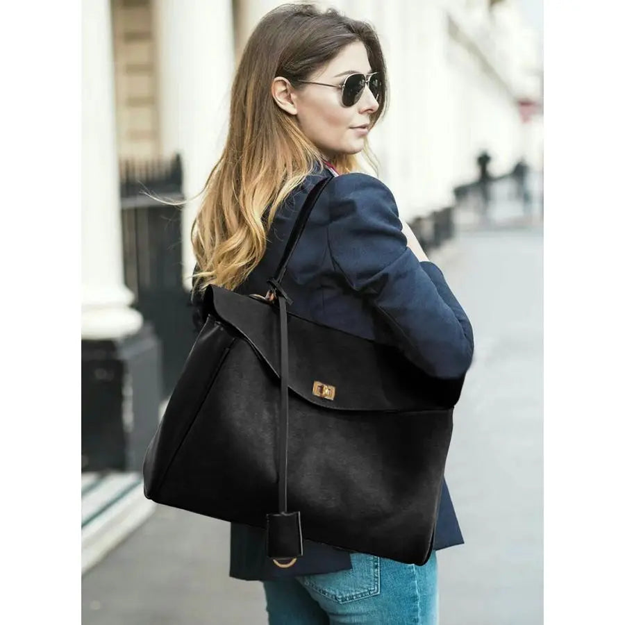 Leather Tote Bag for Women Fashion Shoulder Handbag Ladies Tophandle Satchel Purse for Ladies