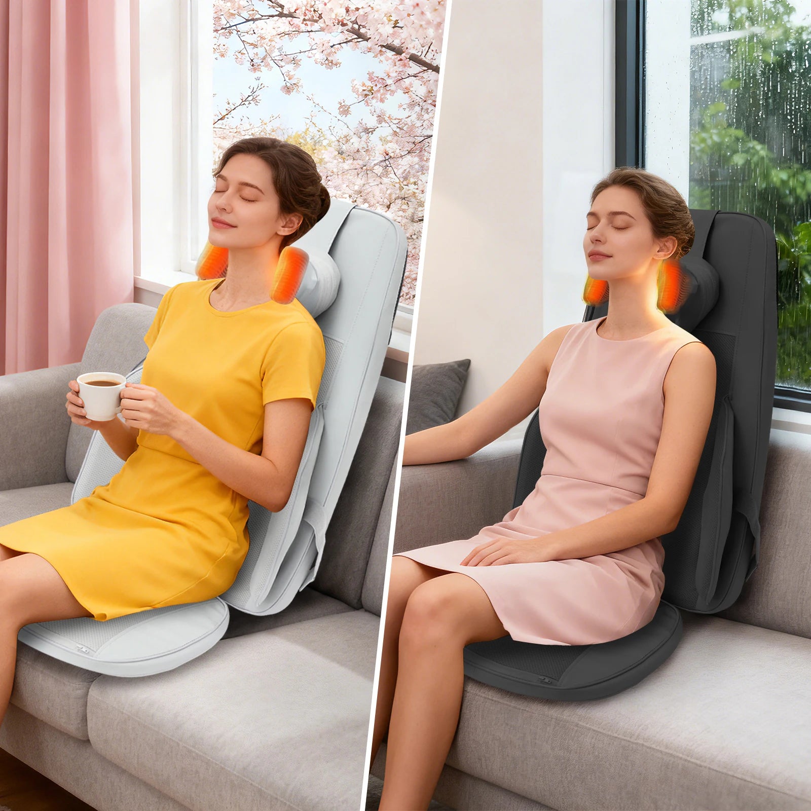 36W Neck and Back Massage Device with Heat Neck and Back Massager Back Massager for Chair
