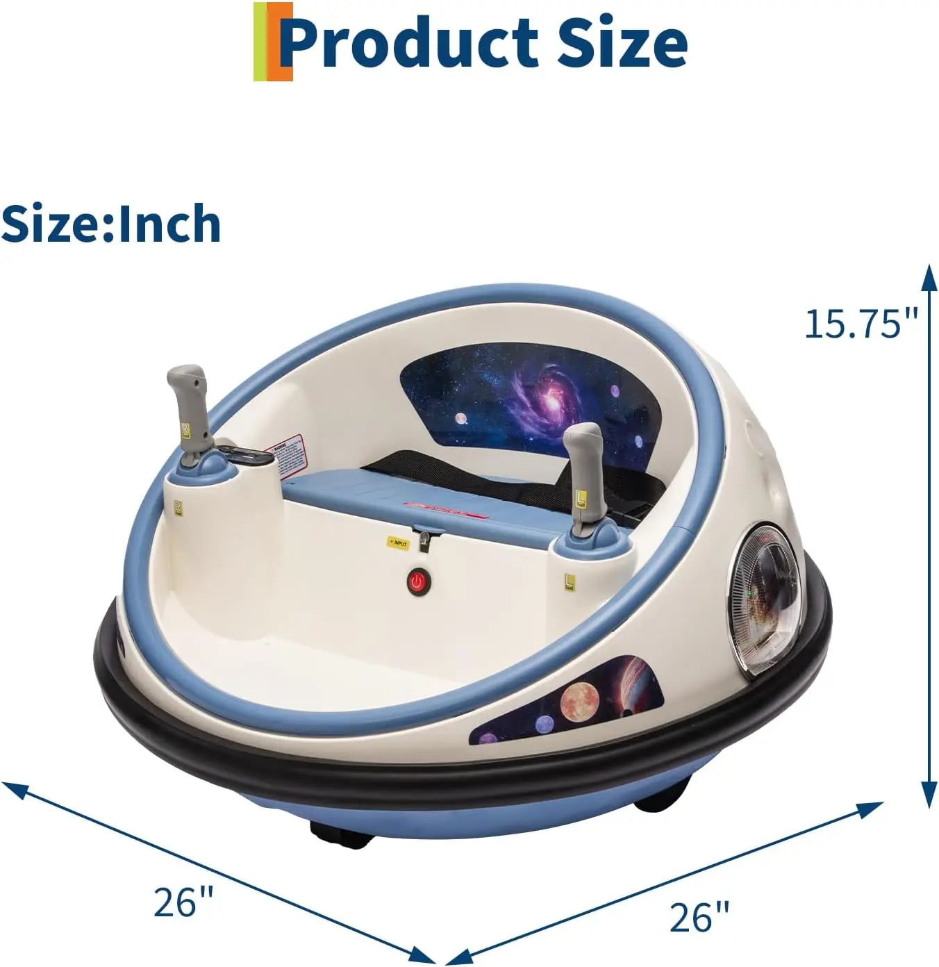 12V Kids Electric Bumper Car with Parent Remote Control, 360° Spinning & Music, 2 Speed Modes, Safety Belt Ride On Toys for Kids