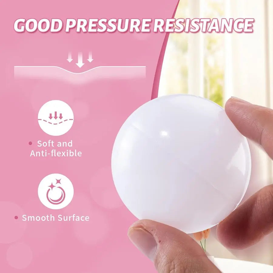 Pit Balls for Kids, Pool Toys Thicken Soft Plastic Balls for Ball Pit BPA Free Toddler Toyr White Clear and Pink 500pcs
