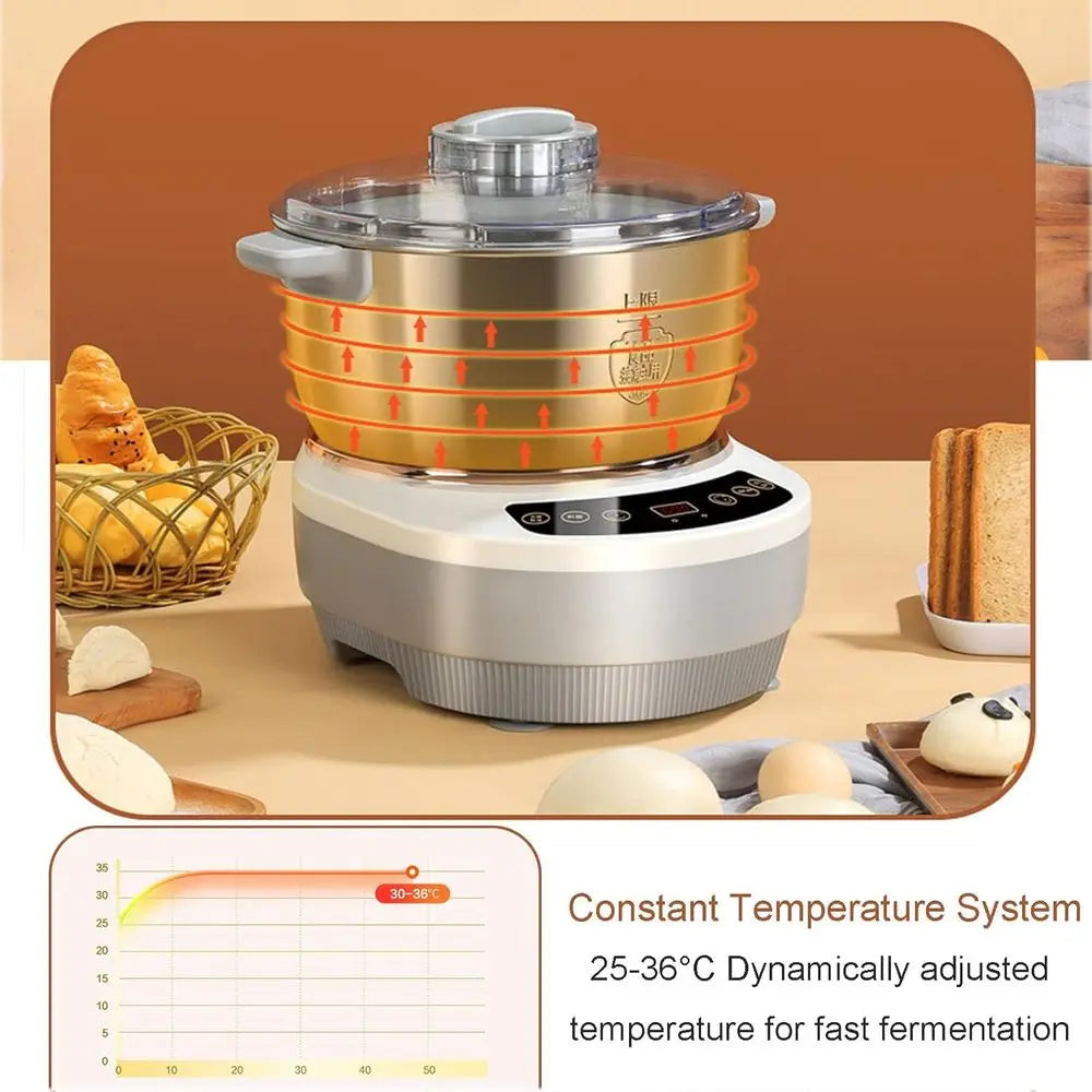Stainless Steel Maker, 5L/7L Flour Mixer Machine, Kneading Machine with Ferment Function, Electric Stand Dough