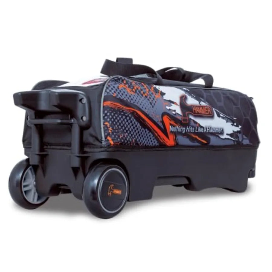 Hammer Hybrid Triple Roller Bowling Bag for Professional and Casual Use with Enhanced Durability Multiple Storage Compartments