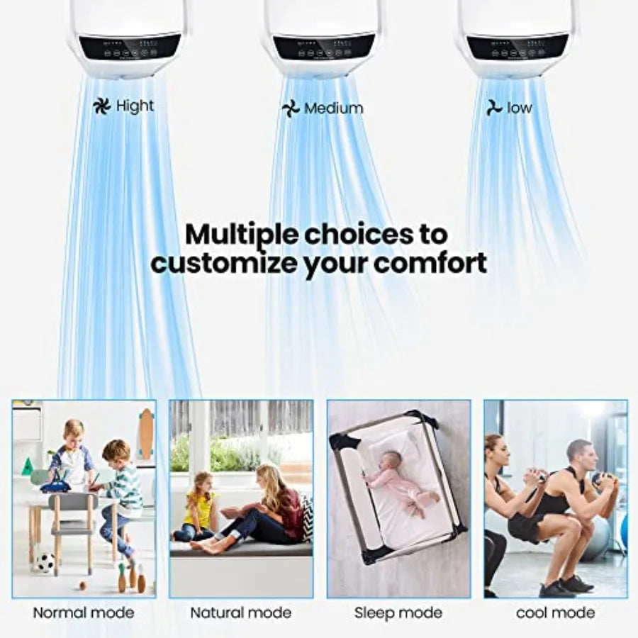 portable 3in1 evaporative air cooler windowless 4 mode 3 speed personal swamp cooler humidifying 4.2 gallon water tank remote 1