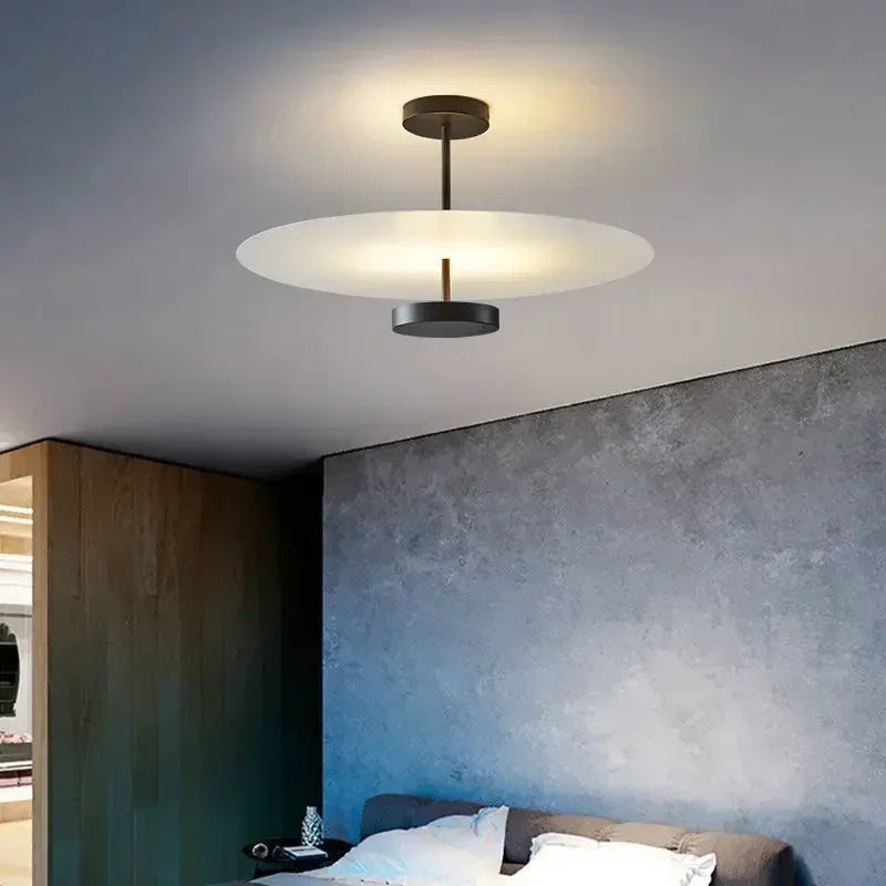 Nordic Minimalist LED Chandelier Dressing Room Bedroom Track Pole Chandelier Home Indoor Lighting Decorative Light