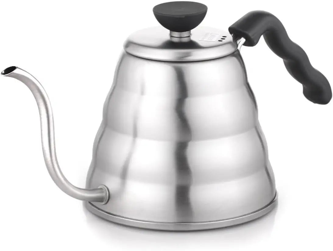Premium Gooseneck Kettle, 1200ml Silver Stainless Steel for Pour Over Coffee & Tea