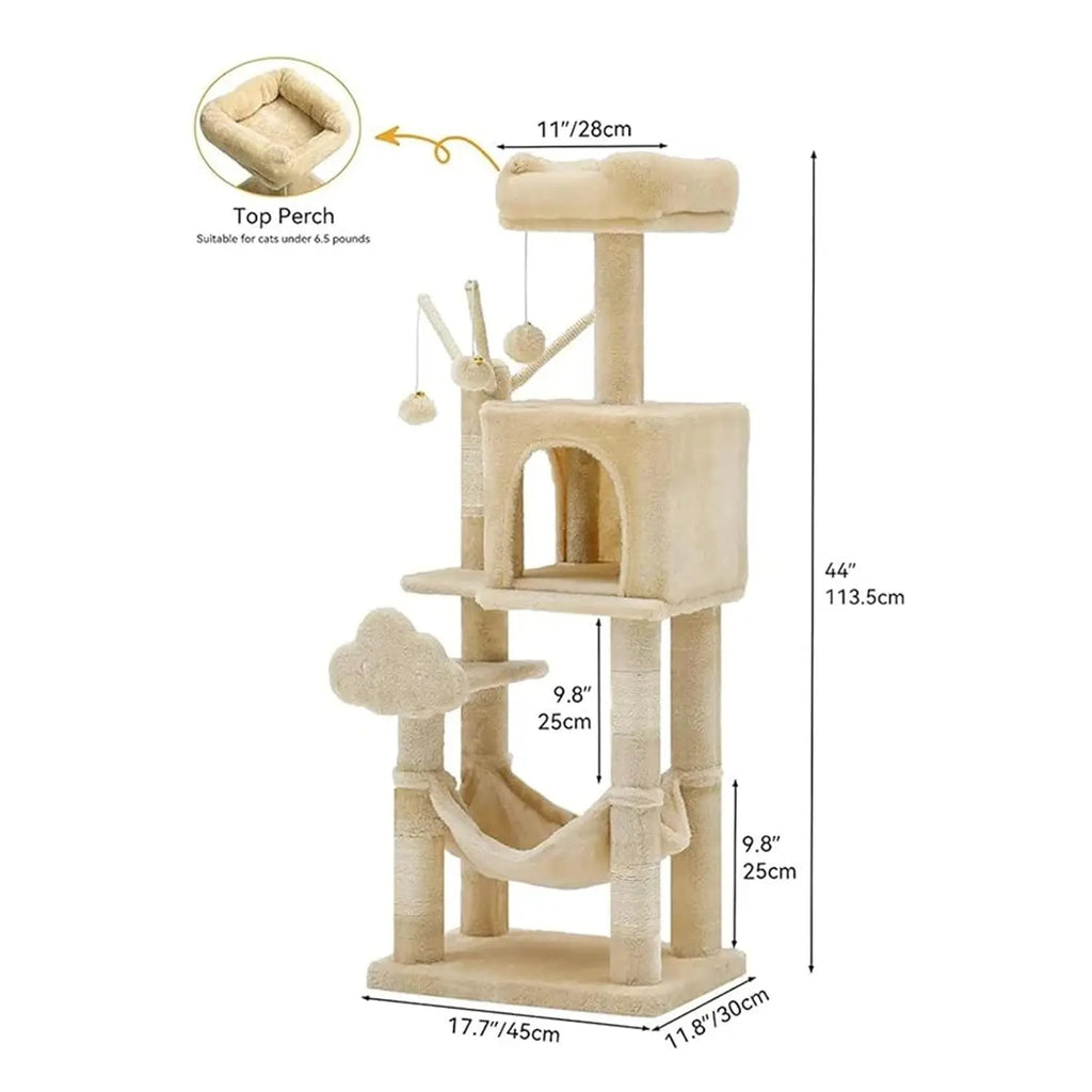 cat Tower, Cat Climbing Frame Nest with Integrated Shelf Vertical Tree Toy Jumping Platform for Cats ，pet Supplies, Customized