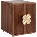 Wooden Jewelry Box 5 Layers Solid Wood Black Walnut Large Jewelry Organizer with Brass Handle for Necklaces Rings Earrings Watc