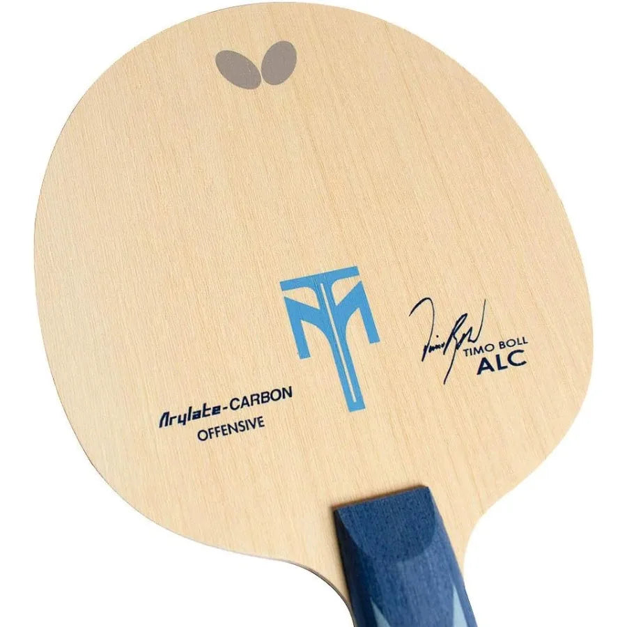 Timo Boll ALC Table Tennis Blade with Arylate-Carbon Fiber - Professional Grade - FL and ST Handle Styles - Made in Japan