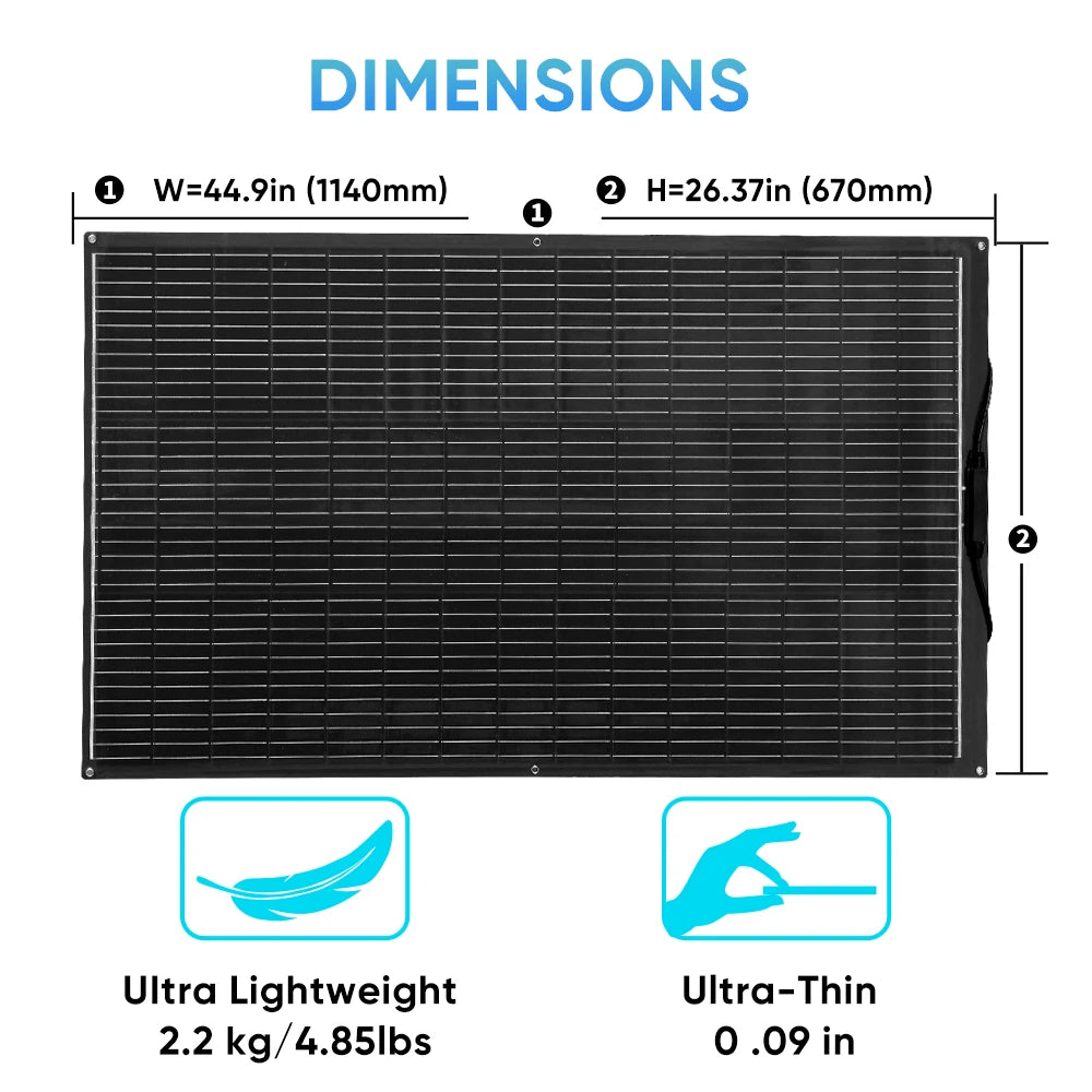 24.75v Flexible Solar Panel China 200W 400W Monocrystalline Waterproof Solar Panels Charging 12V 24V Camping/Home/RV Balcony CE