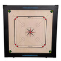 T TABAKH Precise Finest 12mm Carrom Board with Coins Striker and Powder Black 4 Players Ages 13 and Up