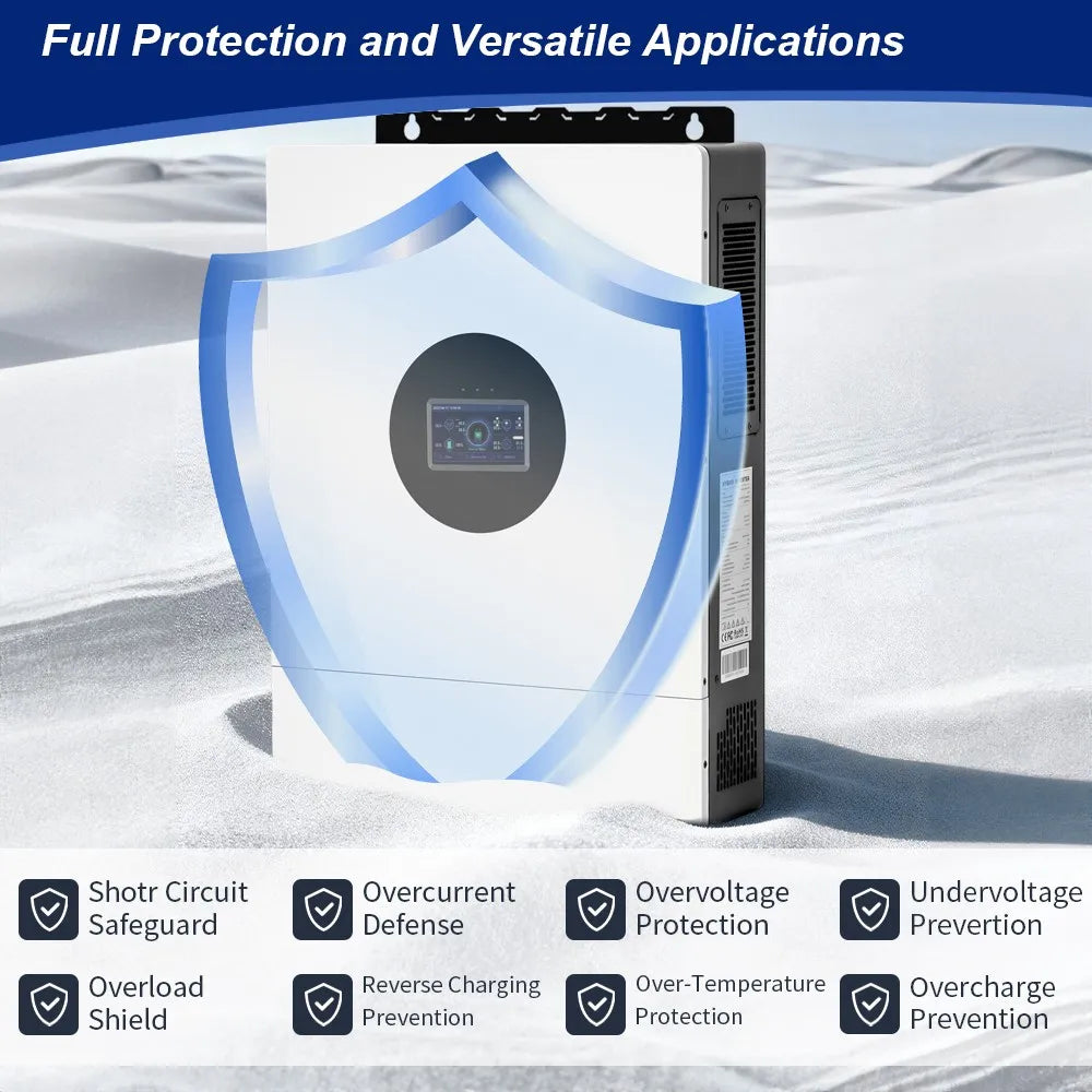 12KW 48V Solar Hybrid Off Grid Inverter 120V 240V Split Phase Dual MPPT Parallel