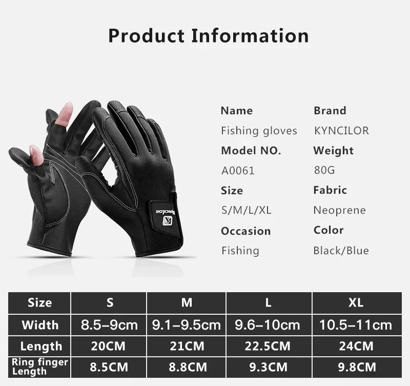 Resistance Anti Slip Fishing Gloves 2 Half Finger Waterproof Breathable Outdoor Sports Slip-Resistant Gloves For Fishing