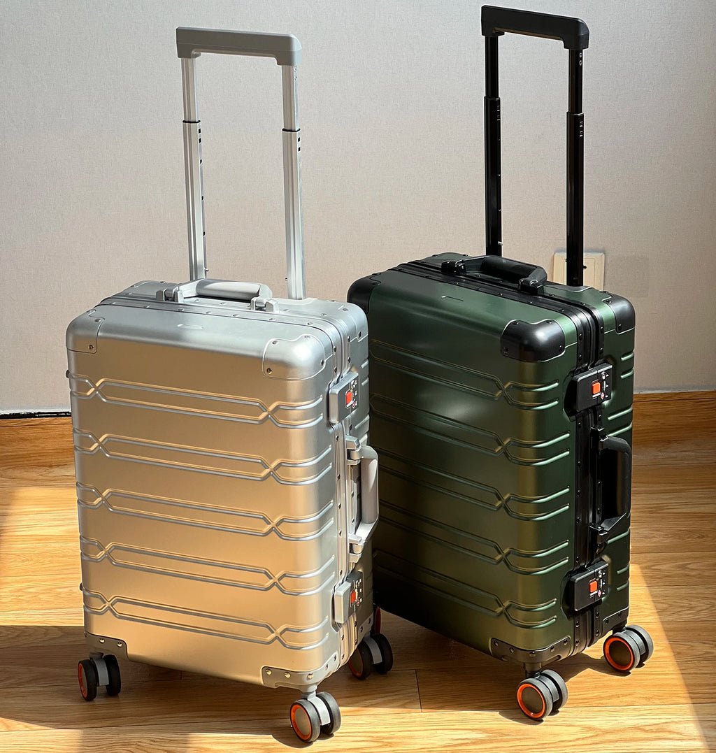 All Aluminum Travel Suitcase Airline Approved Rolling Luggage  Suitcase Luggage Hard Shell Carry On Luggage with Spinner Wheels