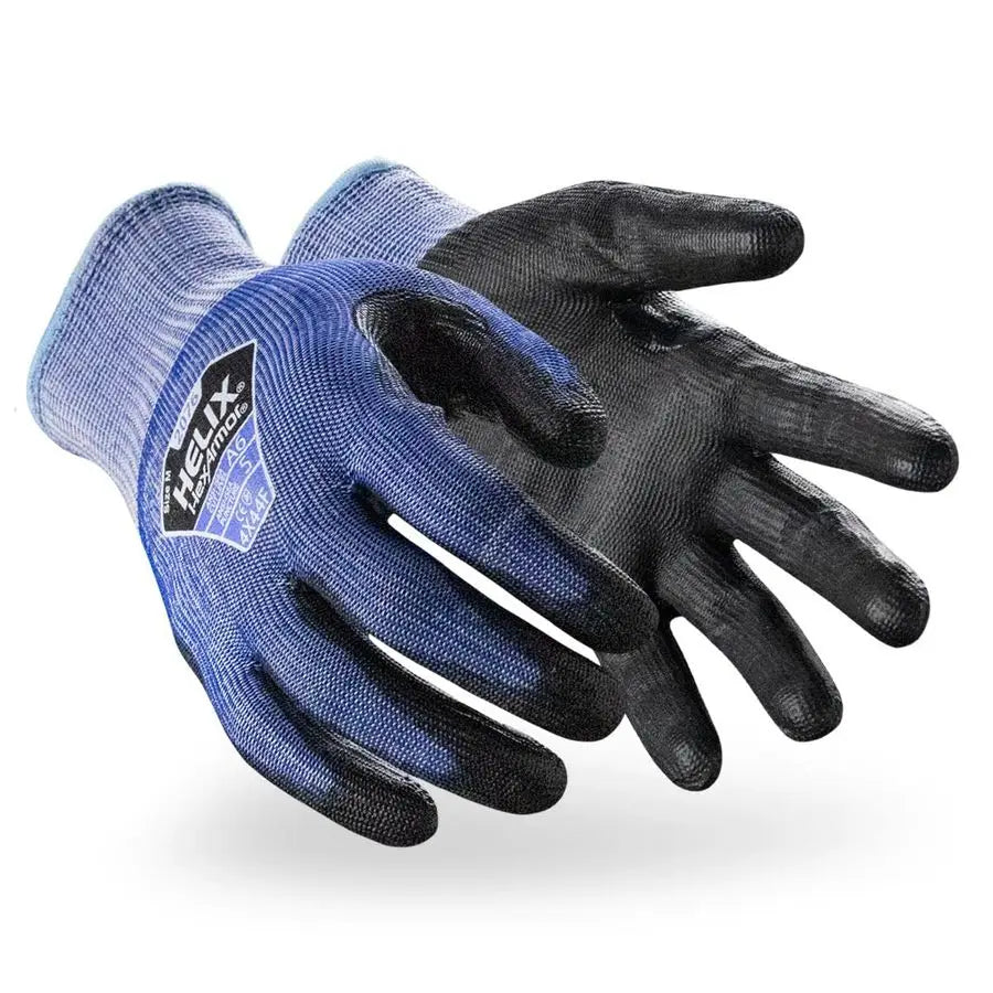 CutResistant AbrasionResistant Knit Work Gloves 6Pack Helix 2076 XLarge
