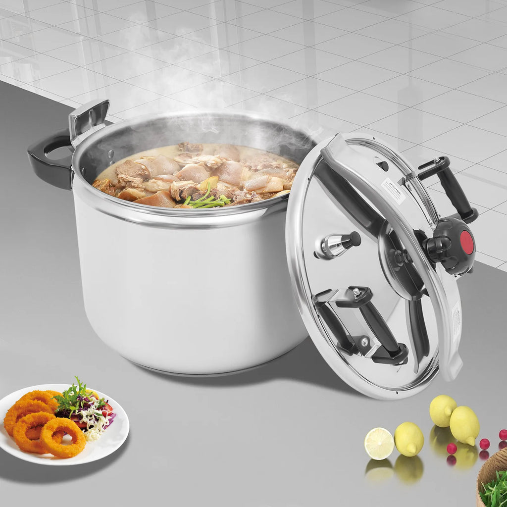 40L Pressure Cooker Stainless Steel Pressure Cooker Large Pressure Stewing and Steaming Pot Time-Saving for Many Cooking Needs ﻿