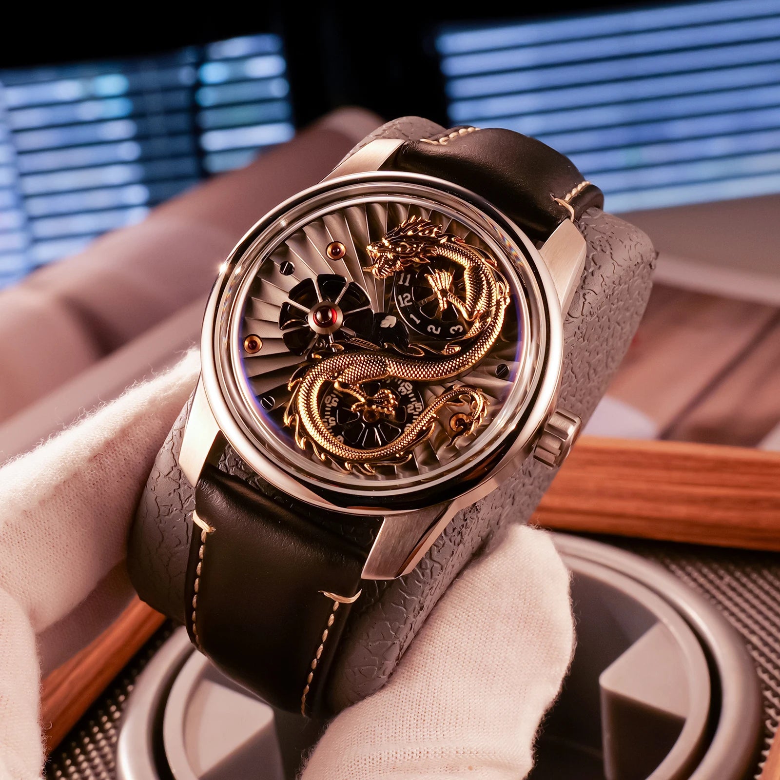 OBLVLO men's mechanical watch, fully automatic classical style business men's watch, men's clock LOONG watch
