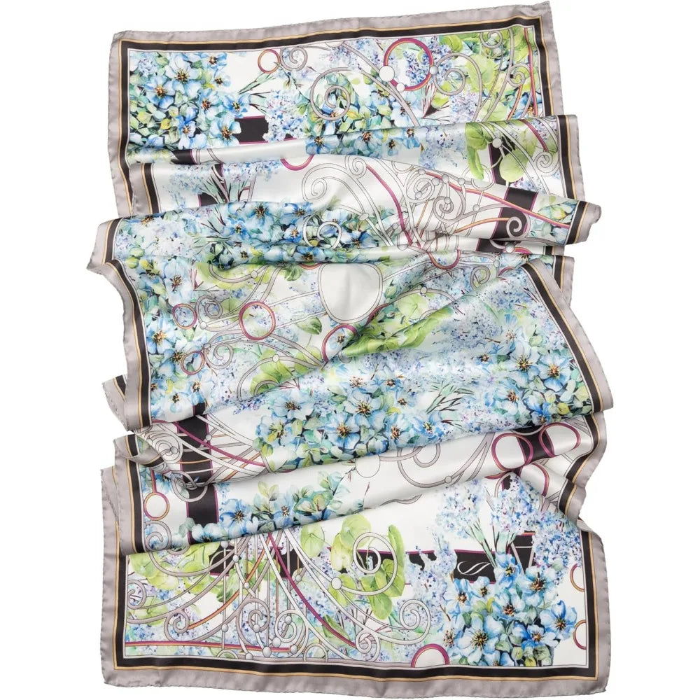 100% Silk Italian-Made Fashion Long Scarves for Women - Elegant Style Accessories