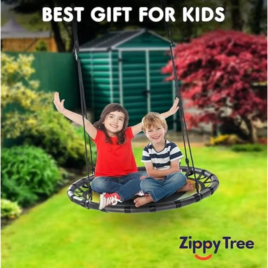 40 inch Tree Swing for Adults | Durable Frame Soft Handles Weather-Resistant Easy Install Backyard Fun