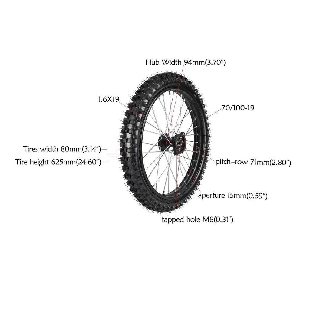 2.50-10'' 12/14''/16/ 17'' Rim Wheel Tire Tyre Disc/Drum Brake for Pit Dirt Bike 70cc 90cc 110cc 150cc 160cc Petrol scooter