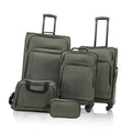 Softside Expandable Suitcase Set 5-piece Lightweight Rolling Luggage for Family Holidays and Business Trips