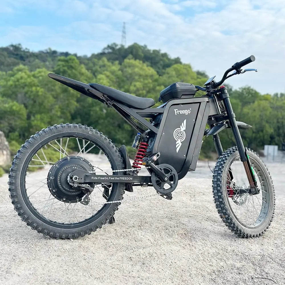 Freego X3 Electric Dirt Bike for Adults 8000W Motor Electric Motorcycle 72V50A Battery Speed 56MPH Electric Bike Hydraulic Brake