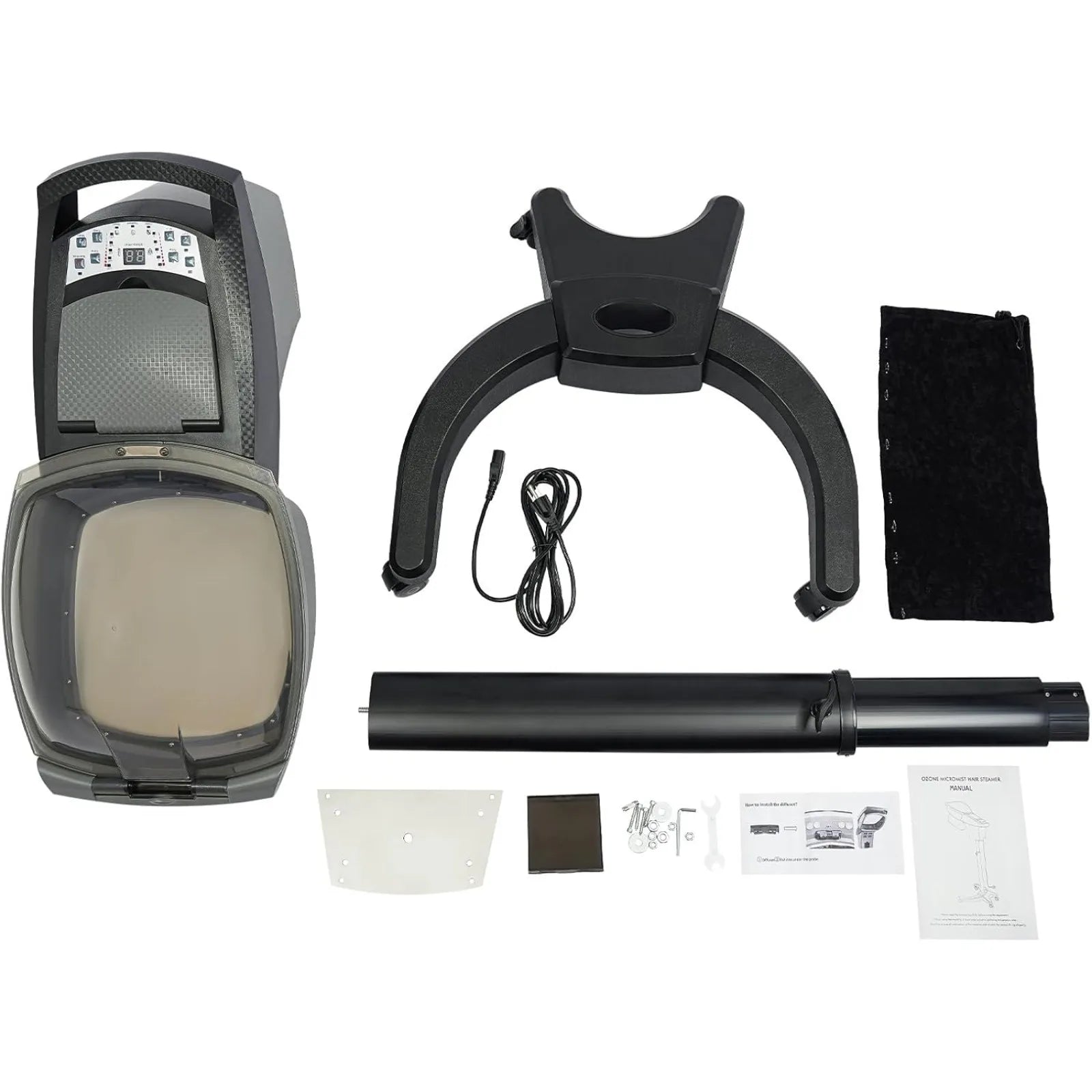 7Light Professional Standing Deep Conditioning Hair Steamer with Care Hood,700W Height Adjust Ozone Household Hair Treatment