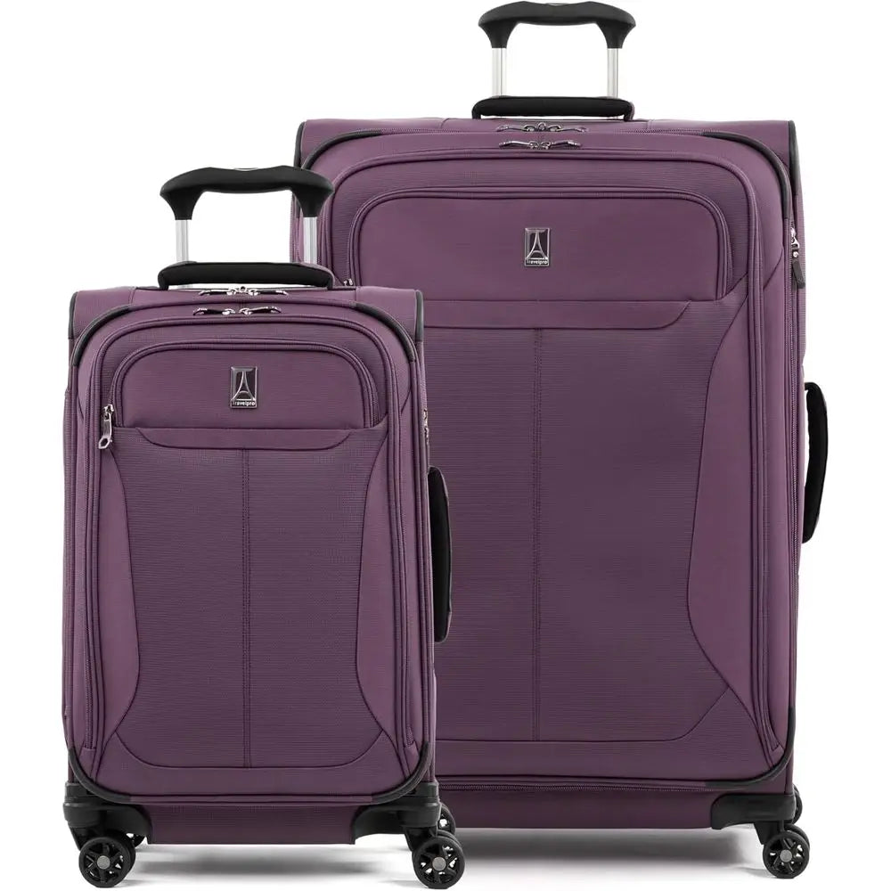 Deep Purple Travelpro Tourlite 2-Piece Luggage Set: 21 Expandable Spinner Carry-On & 29 Lightweight Large Suitcase