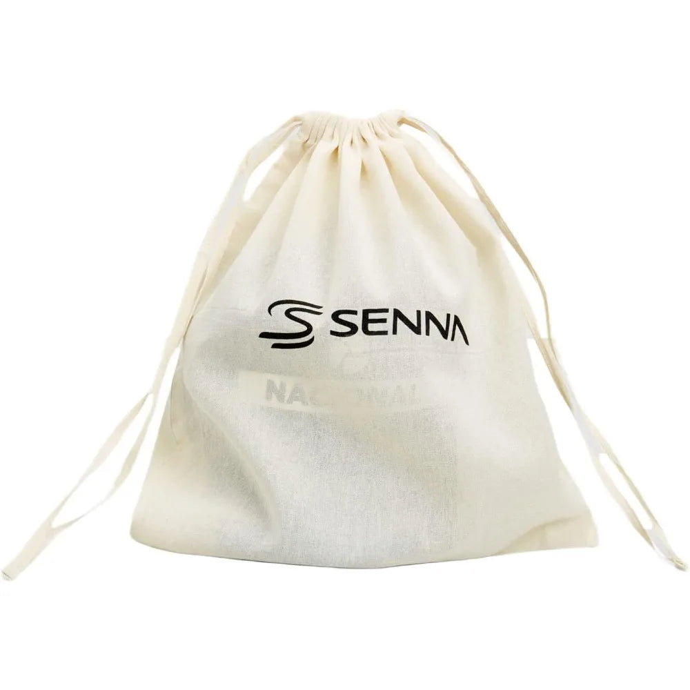 National Style Senna Replica Cap in Blue with Carry Bag - One Size, Perfect for Racing Enthusiasts